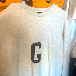 Fear of God G Sweatshirt in Cream Heather